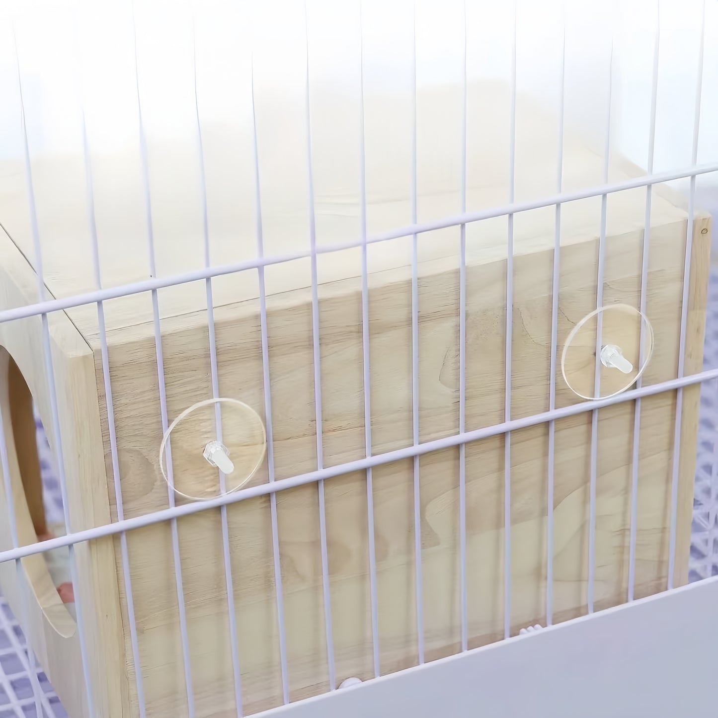 HandyMite うさぎ用木製ハウス｜ケージに固定できる・掃除しやすい吊り下げ小屋