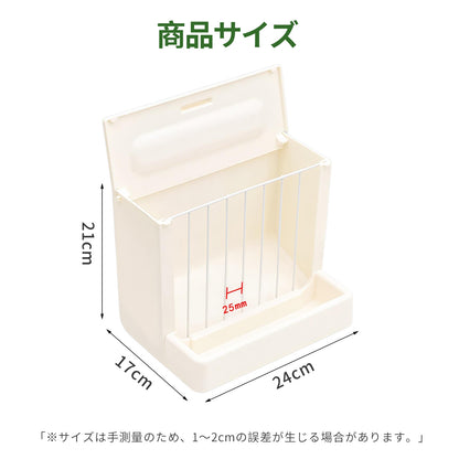HandyMite うさぎチモシー入れ 牧草フィーダー 食器付き 牧草の散らかり防止 ウサギ用品 ケージ内懸垂・立式両用