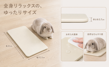 うさぎ用ひんやりプレート｜陶器製・自然冷却タイプ