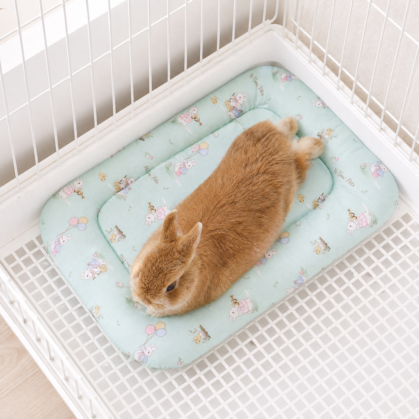 うさぎ用ひんやりマット｜接触冷感・ふんわりベッド型