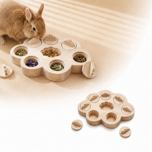 うさぎ用木製パズルトイ