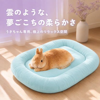 うさぎ用クッションベッド Mサイズ ミントブルー 商品画像2