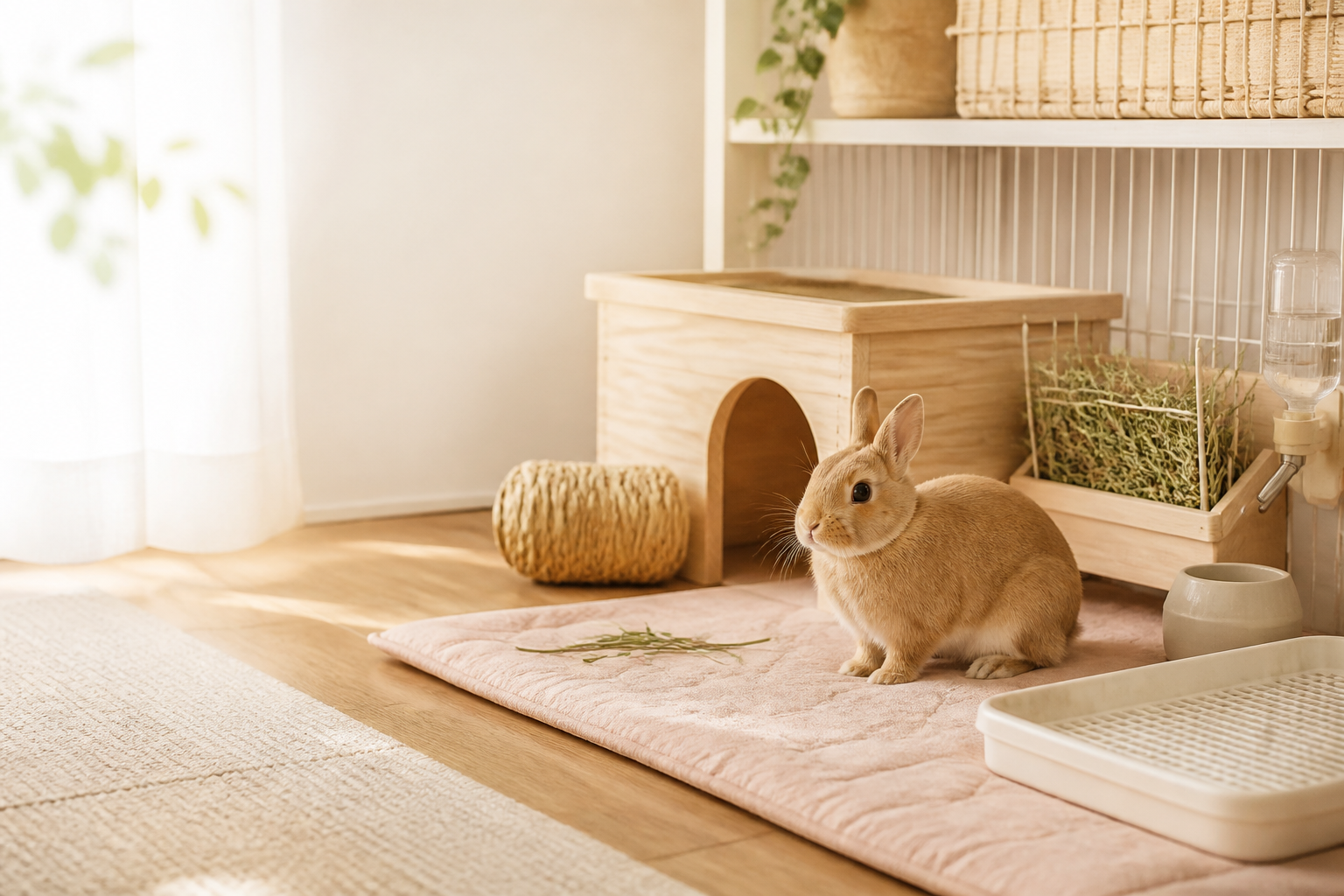 はじめてうさぎを迎えるときに確認したい基本用品の生活シーン